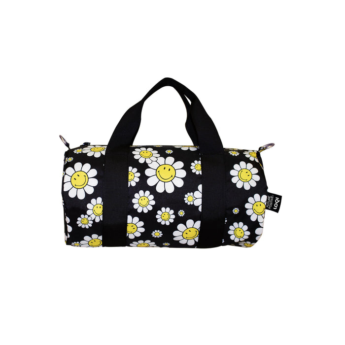 LOQI Smiley Flowers Black Medium Weekender Multi-Coloured