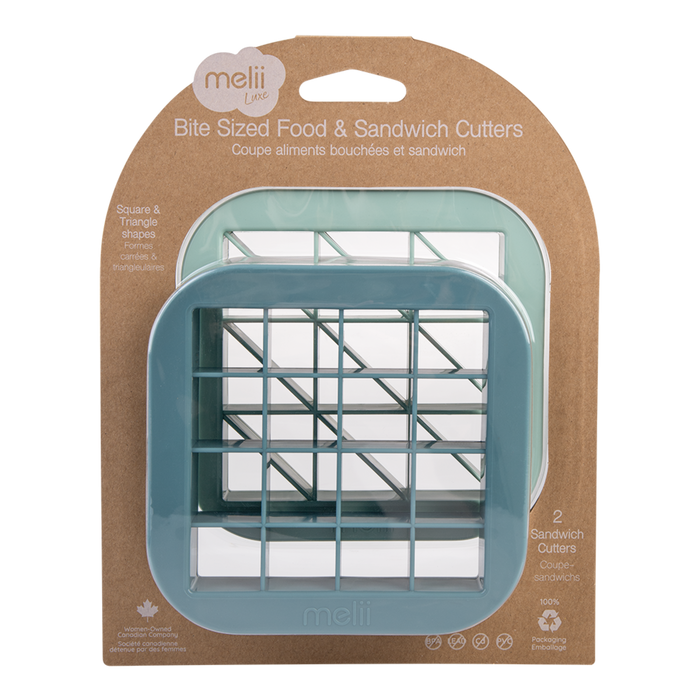 BITE SIZE SANDWICH CUTTERS SET 2 BLUE - MINT