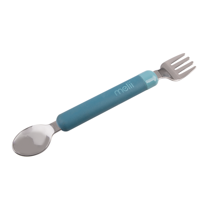 DETACHABLE SPOON & FORK BLUE