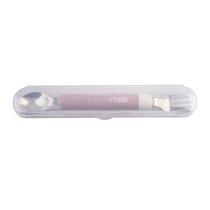 DETACHABLE SPOON & FORK PINK