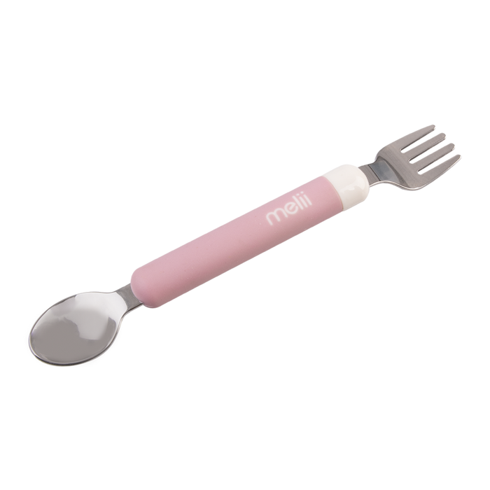 DETACHABLE SPOON & FORK PINK