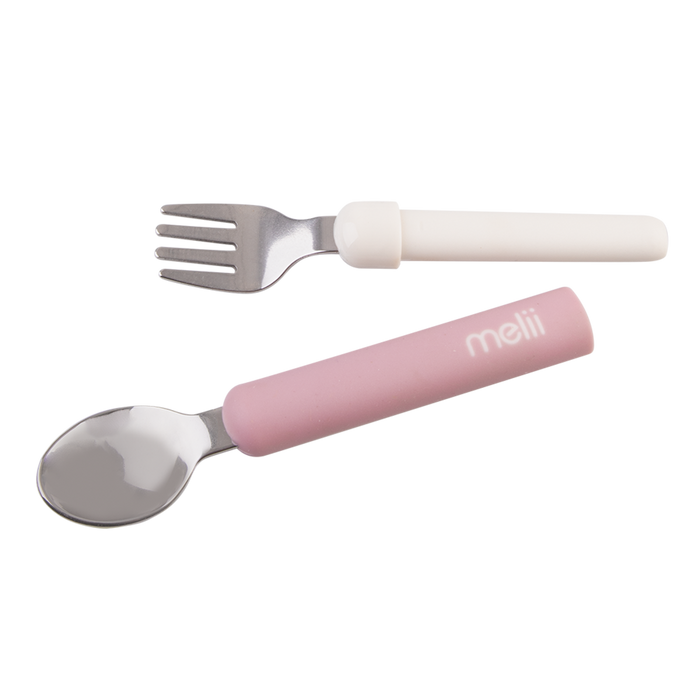 DETACHABLE SPOON & FORK PINK