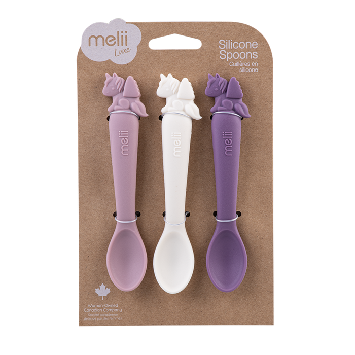 SILICONE SPOONS 3PK UNICORN