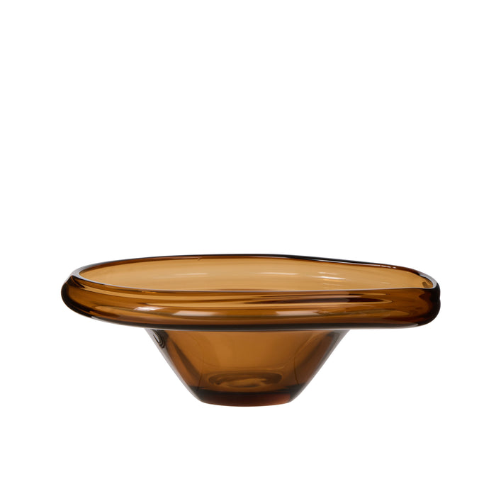 Amalfi Wavy Glass Bowl Brown