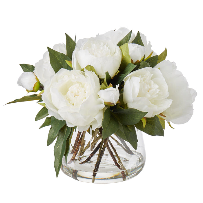 Rogue Peony - Classic Bowl White