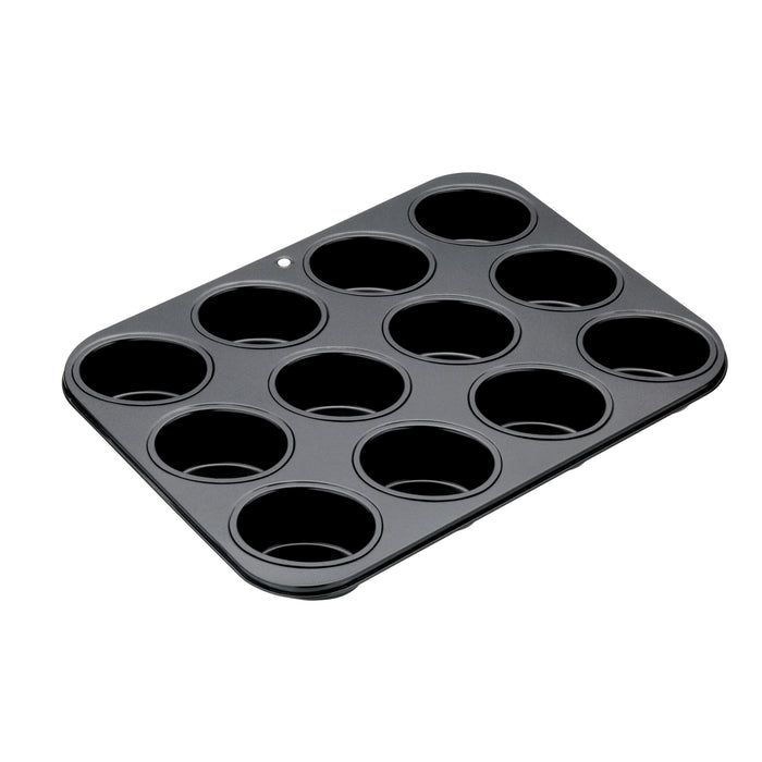 MasterPro Non-Stick 12 Cup Friand Pan Black
