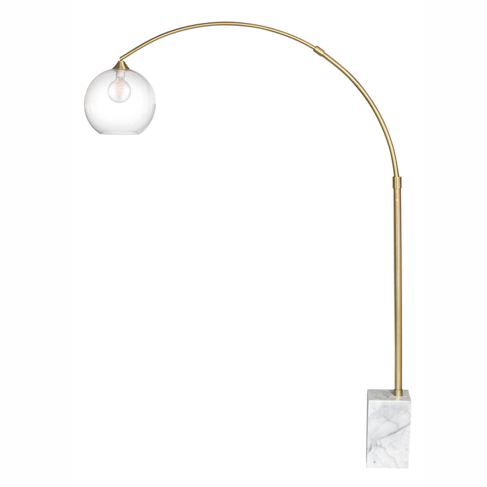 Grand Designs Cailen Floor Lamp Brass & White