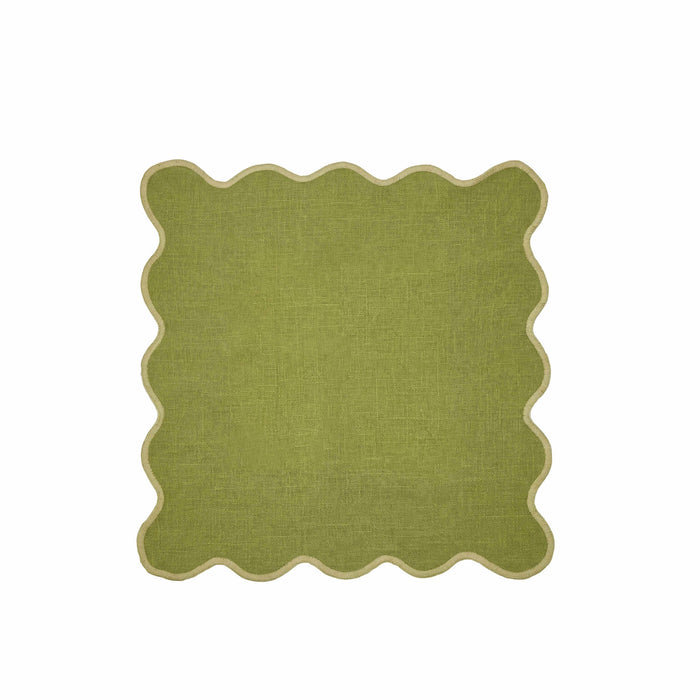 Emporium Neo Scalloped Napkin Green & Lime
