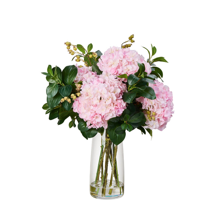 Rogue Hydrangea Berry Mix - Alana Vase Pink & Green