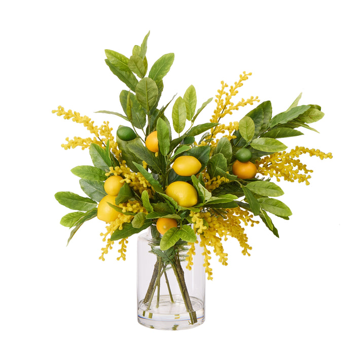 Rogue Lemon Wattle Mix - Pail Vase Yellow & Green