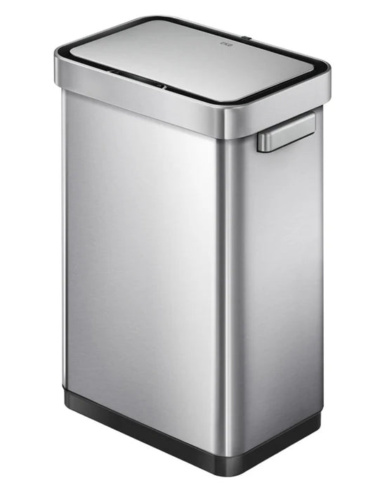 "EKO" BRAND 50L Sensor trash can, brushed fingerprint proof stainless steel, without PP liner,with a roll of liner