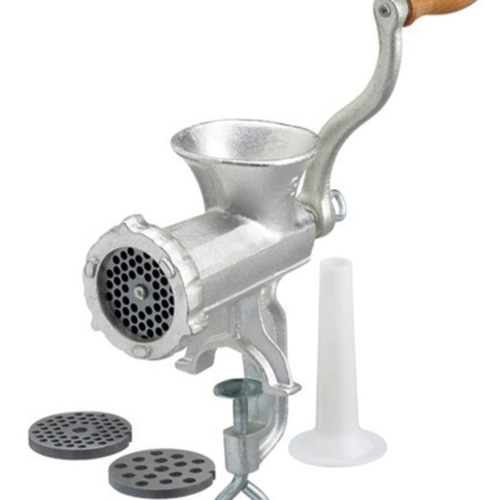 Davis & Waddell Meat Mincer No. 8 with 3 Blades Silver