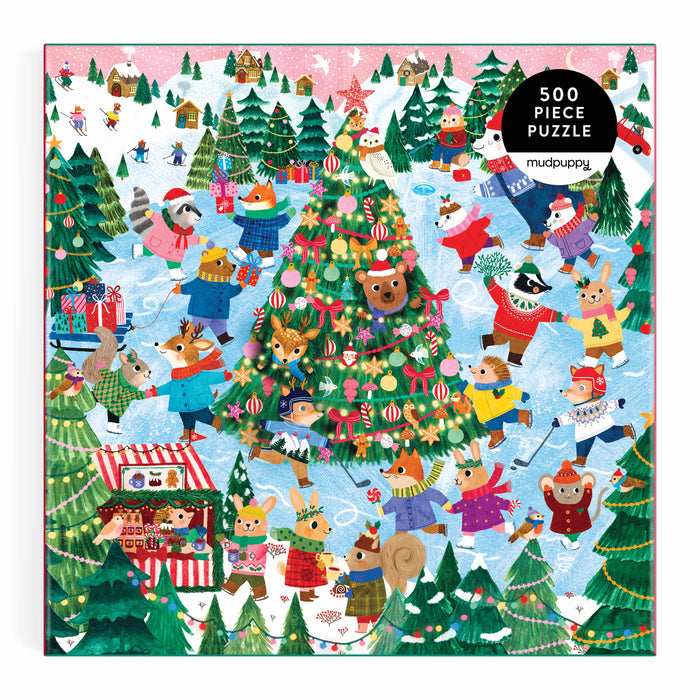 Mudpuppy Winter Whirl Family Puzzle-500pc Multi-Coloured