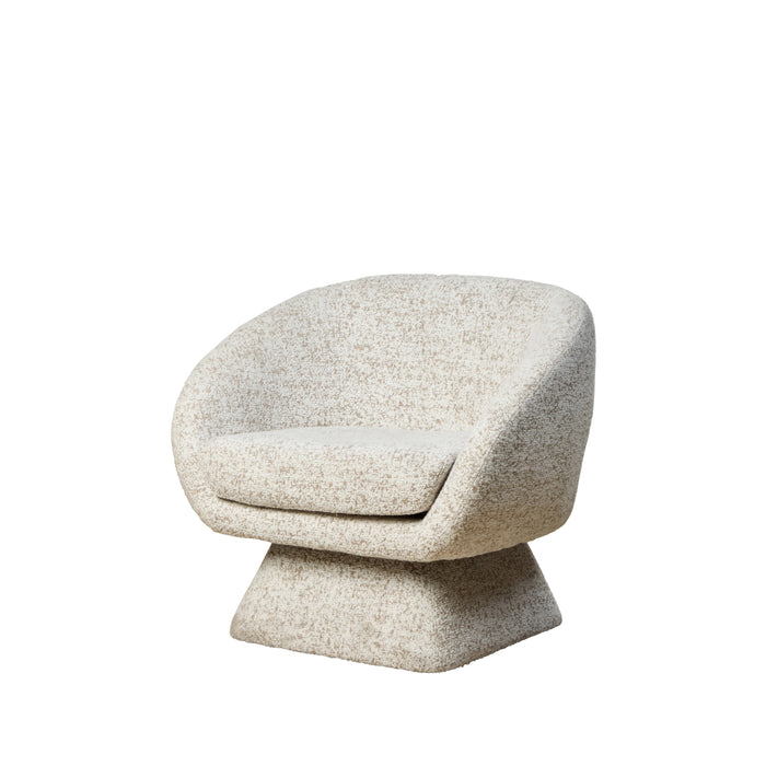 Grand Designs Lucca Swivel Chair White & Taupe