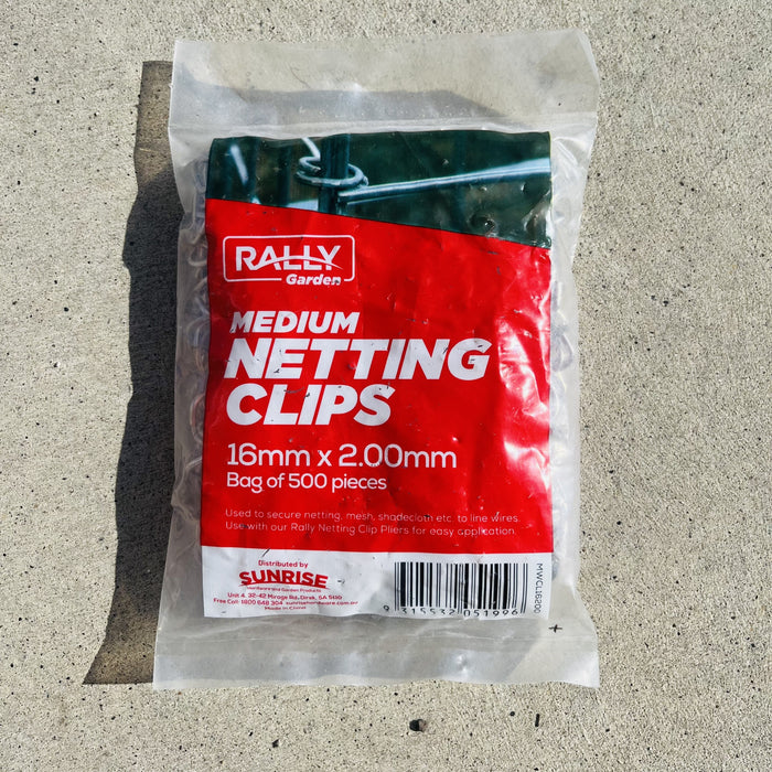 Rally Garden Netting Clips - Available in Bags of 10pcs or Bulk Cartons & Ideal for Mesh Panel Installation and Fixing