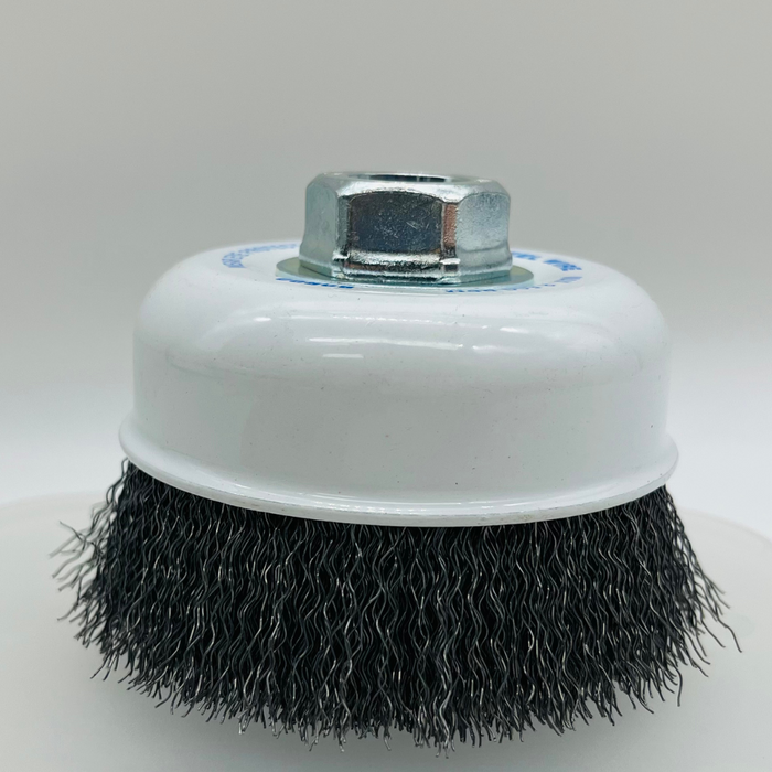 Bordo Crimped Wire Cup Brush for Rust Removal and Surface Preparation Industrial-Grade