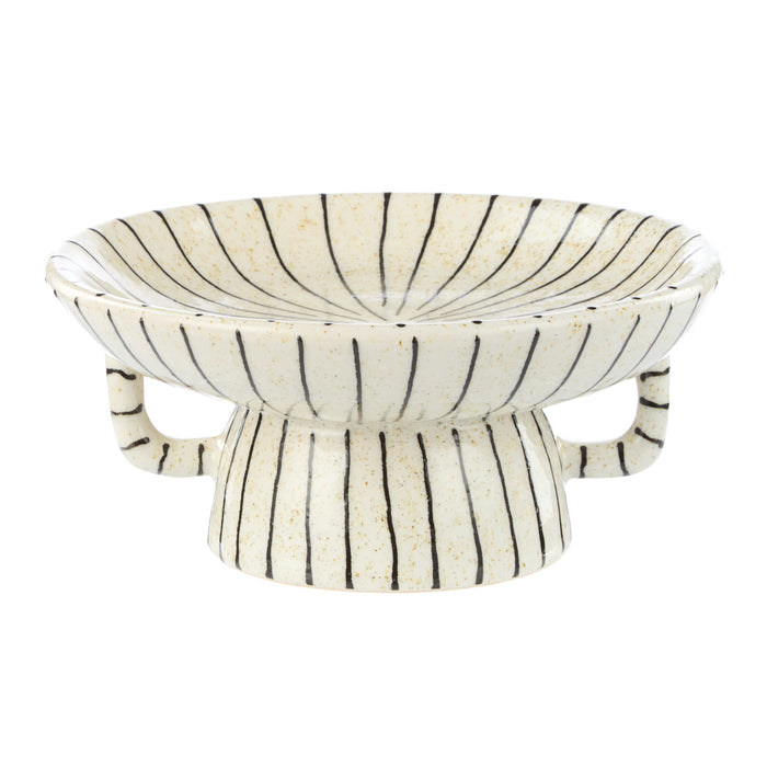 Academy Sabi Stripe Decor Dish Small White & Black