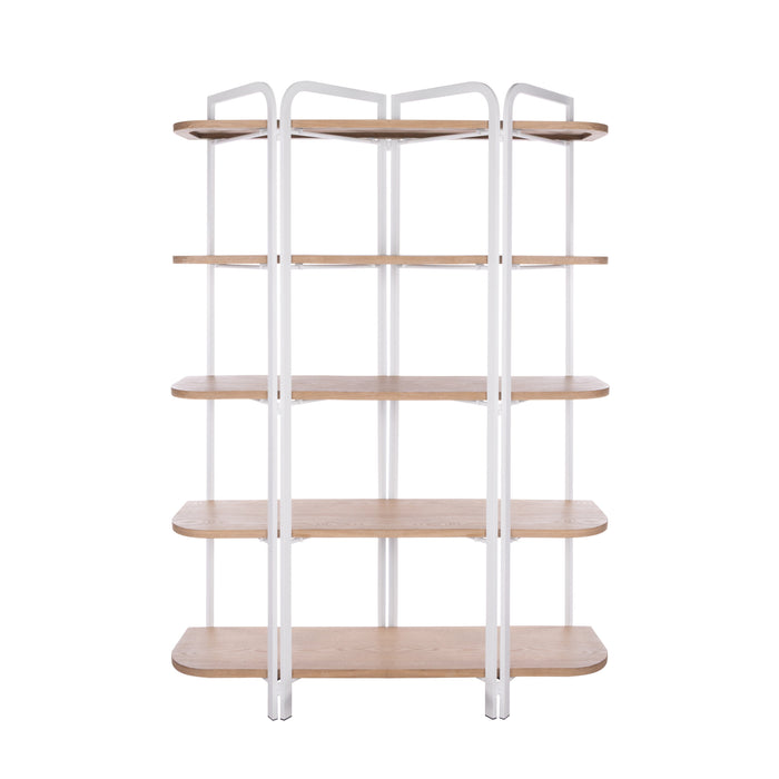 Amalfi Owen Shelving Unit Natural Wash & White
