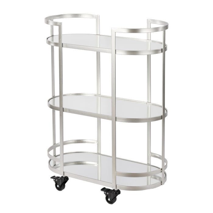 Society Home Arden Drinks Trolley Antique Silver