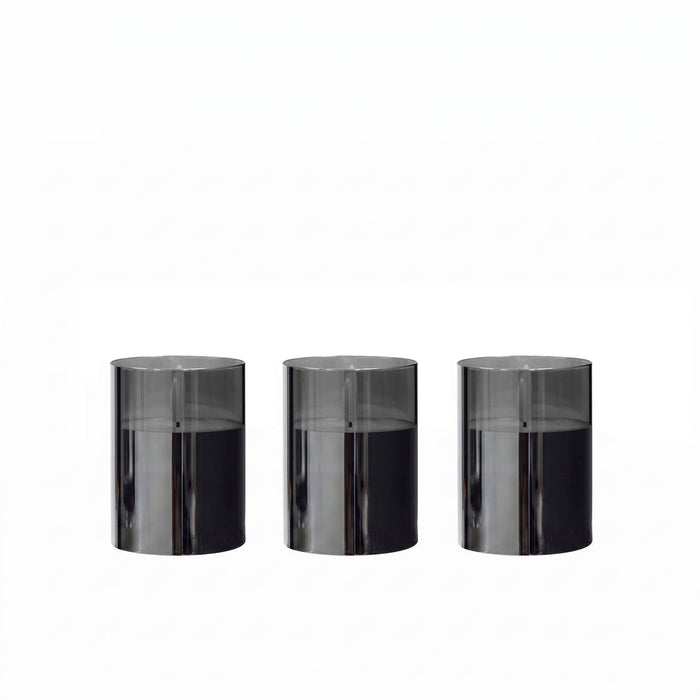 Rogue Glass Unaflame Candle 3pcs Set Black