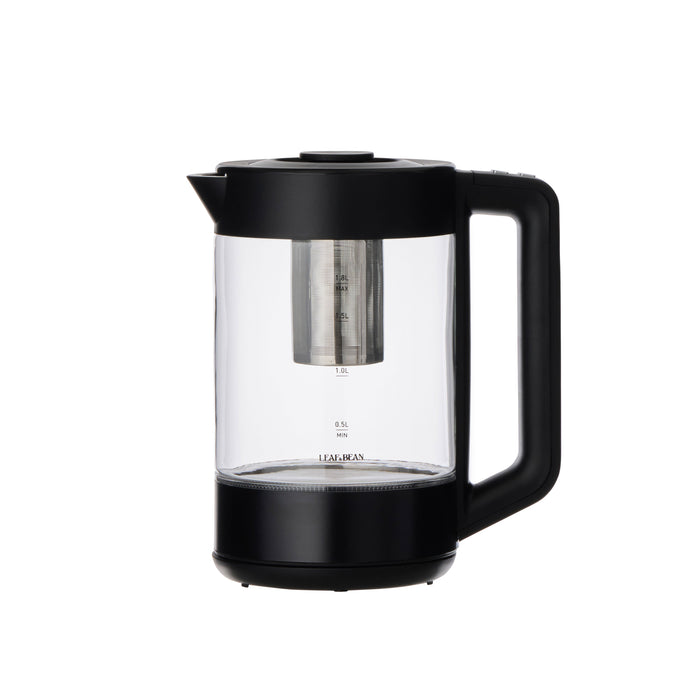 Leaf & Bean Electric Glass Digital Kettle with Infuser 1.8L Black