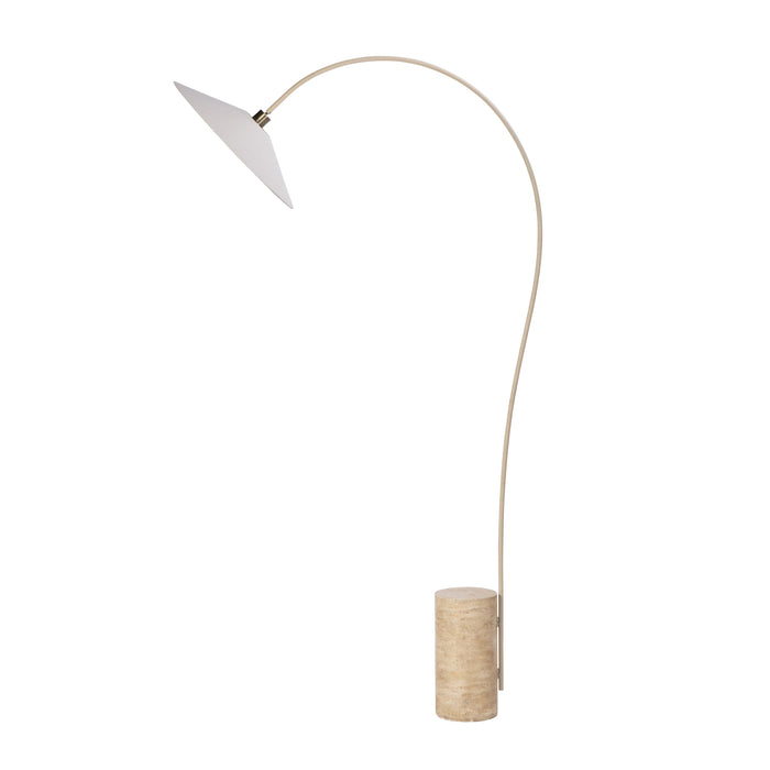 Amalfi Serra Floor Lamp Beige & Antique Brass