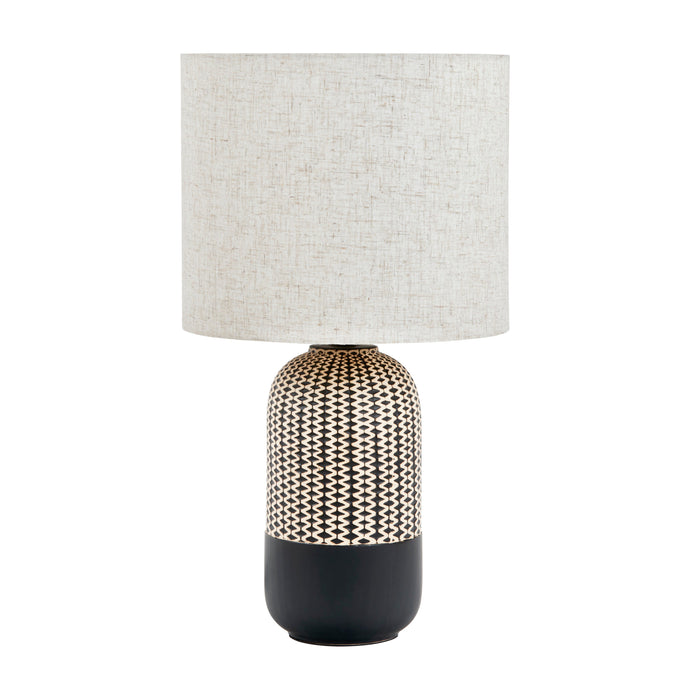 Amalfi River Table Lamp Black & Natural
