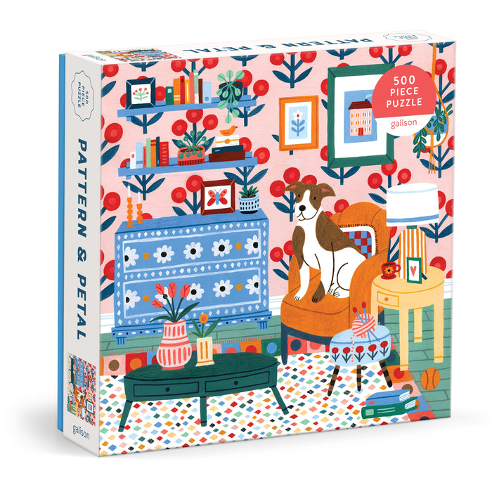 Galison Pattern and Petal Puzzle - 500pc Multi-Coloured