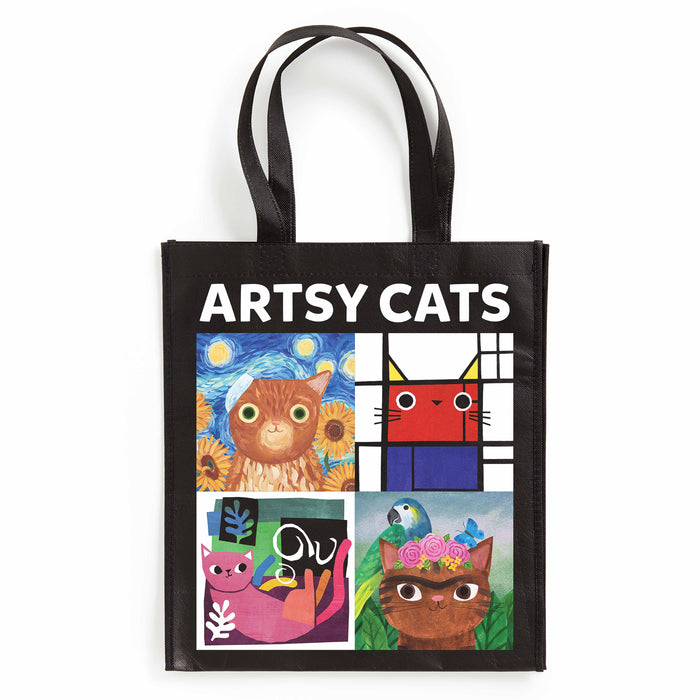 Mudpuppy Artsy Cats Reusable Shopping Bag Multi-Coloured