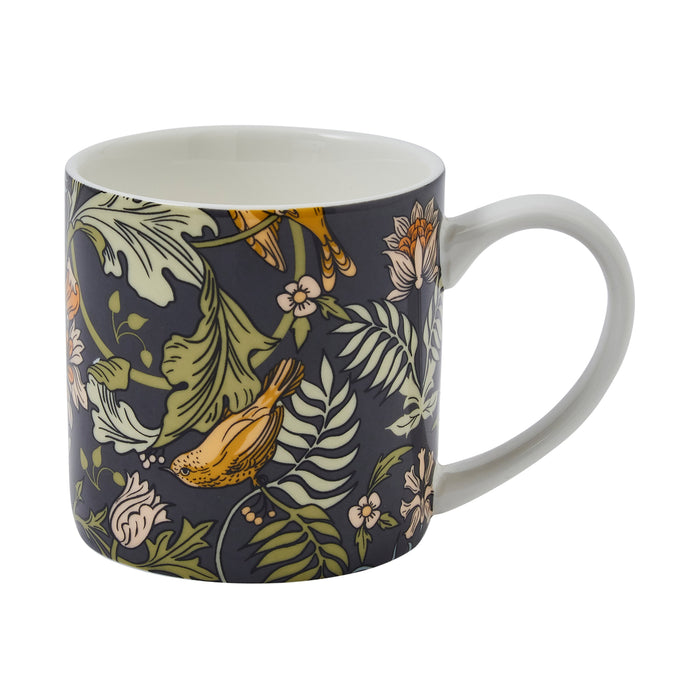 Ulster Weavers Finch & Flower New Bone China Mug 250ml Navy