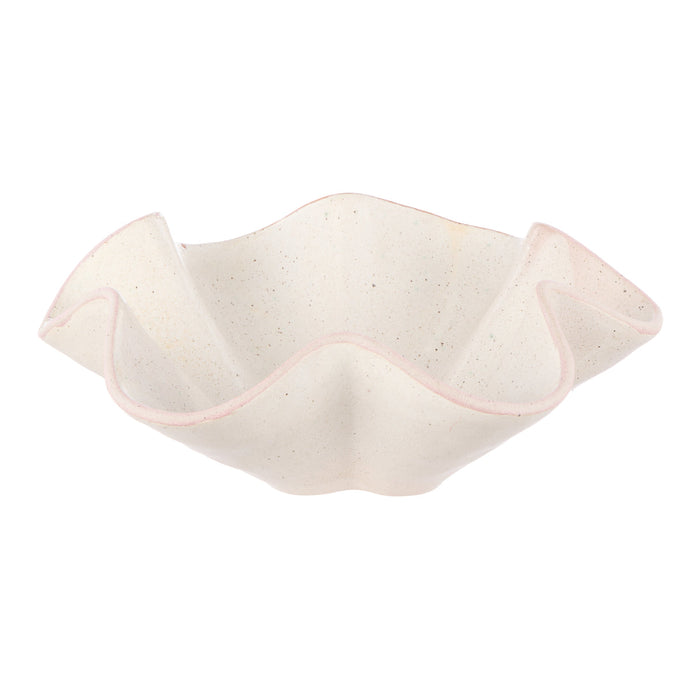 Amalfi Olson Ceramic Fluted Bowl Off White
