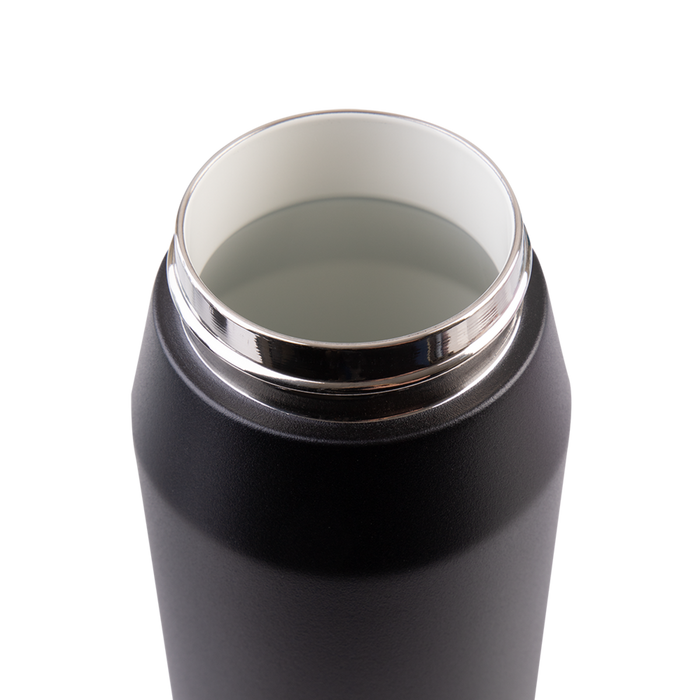 CERAMIC LINED S/S T/WALL INS. BOTTLE W/QUICK RELEASE 750ML BLACK