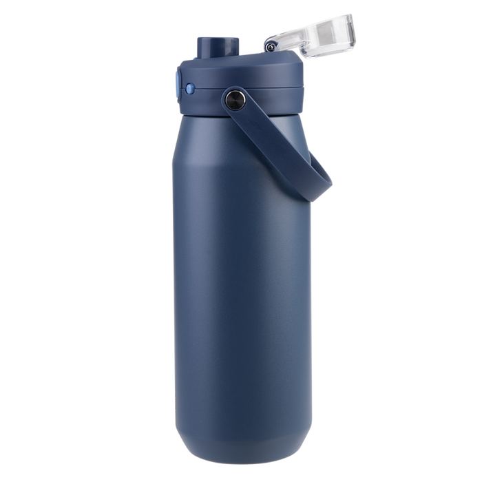CERAMIC LINED S/S T/WALL INS. BOTTLE W/QUICK RELEASE 750ML INDIGO