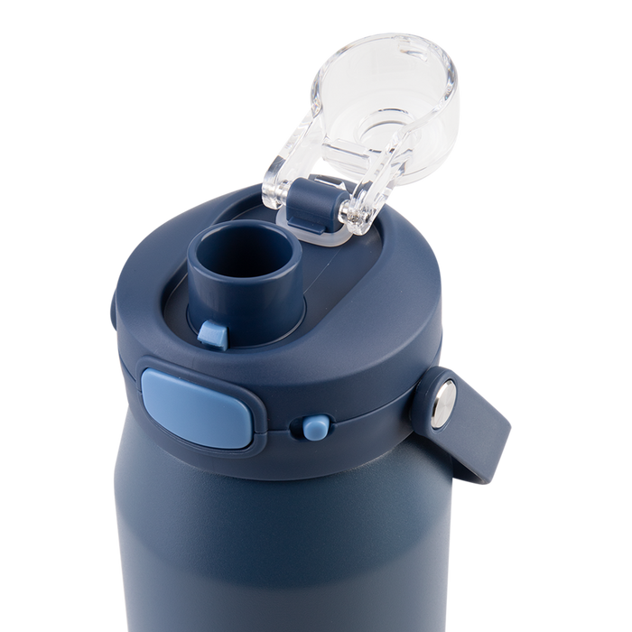 CERAMIC LINED S/S T/WALL INS. BOTTLE W/QUICK RELEASE 750ML INDIGO