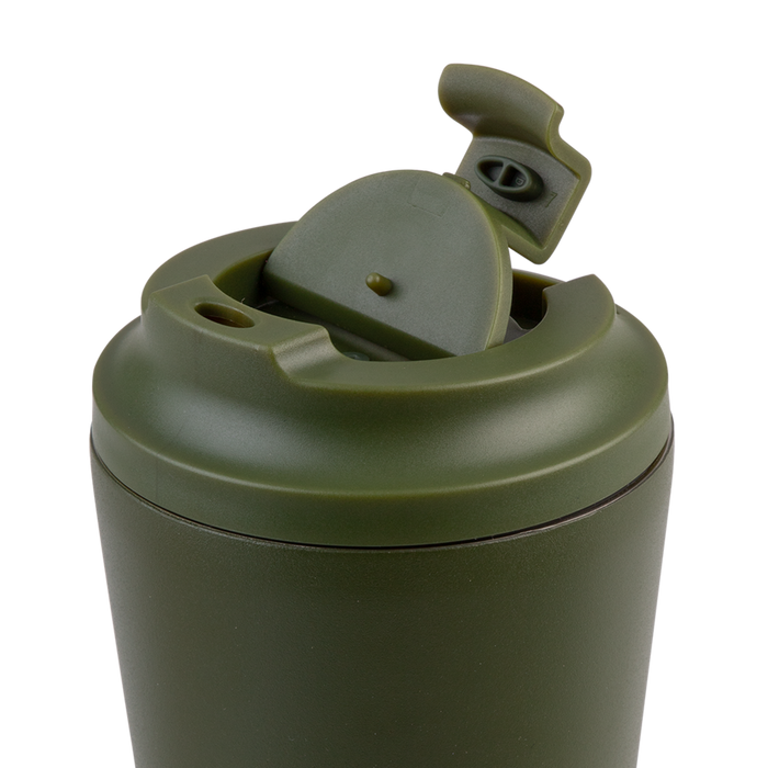 CERAMIC LINED S/S D/WALL INS. COFFEE CUP 360ML FOREST GREEN