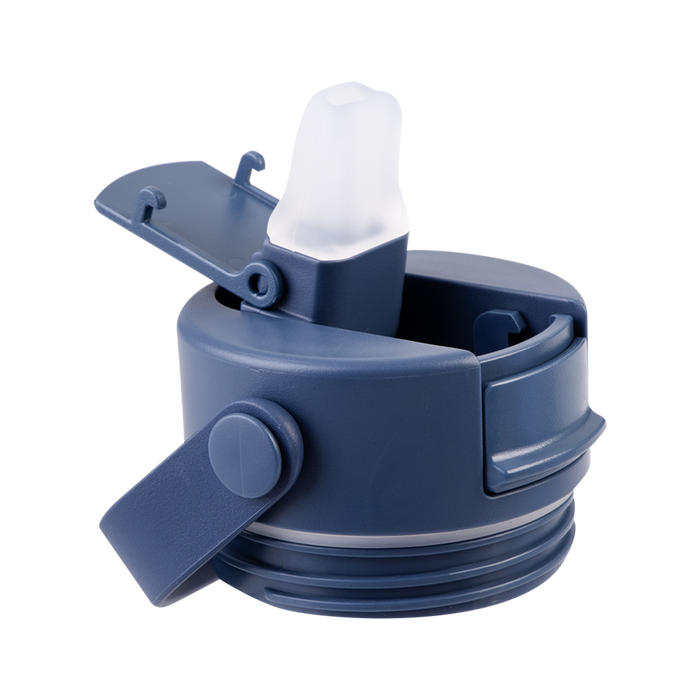 CERAMIC LINED S/S D/WALL INS. SIPPER BOTTLE 900ML INDIGO