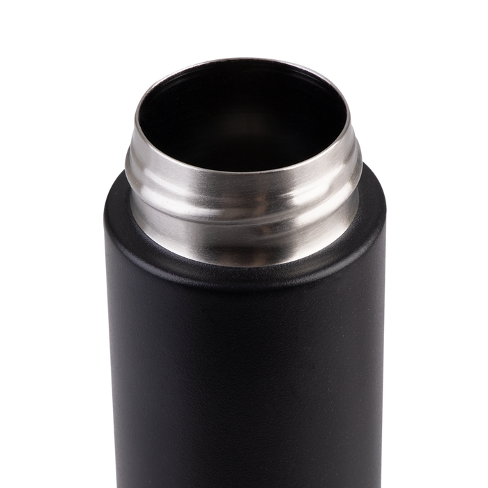 S/S D/WALL INS. DRINK BOTTLE W/ POWDERCOAT 250ML BLACK