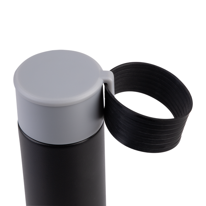 S/S D/WALL INS. DRINK BOTTLE W/ POWDERCOAT 250ML BLACK