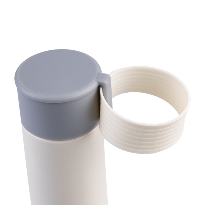 S/S D/WALL INS. DRINK BOTTLE W/ POWDERCOAT 250ML ALABASTER