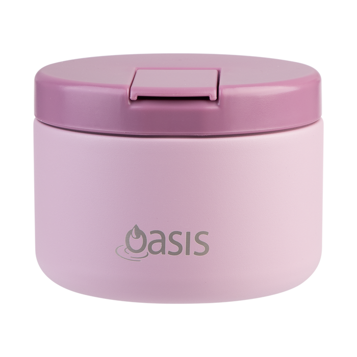 S/S D/WALL INS. FOOD FLASK W/QUICK RELEASE LID 300ML BLUSH