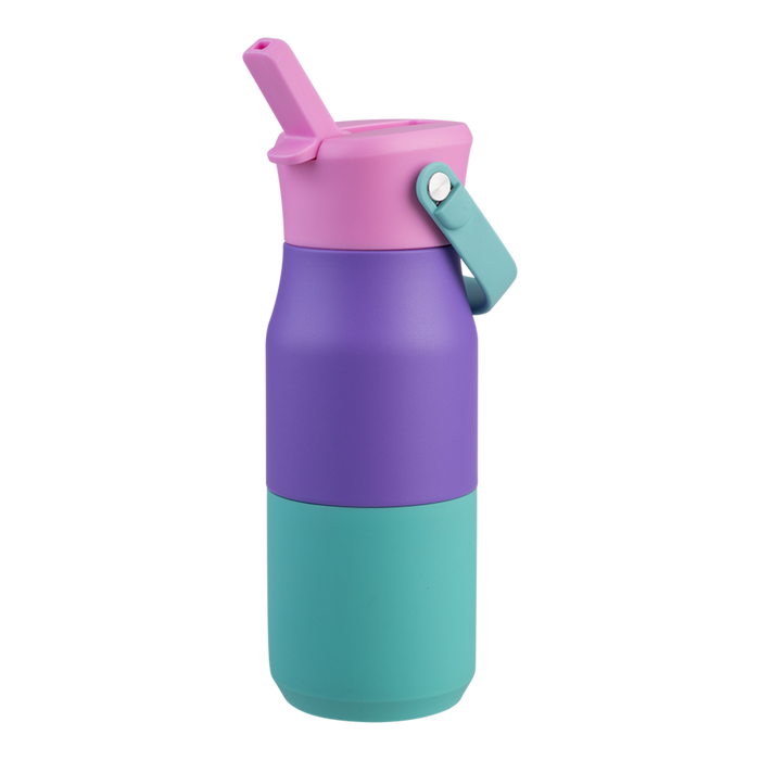 S/S D/WALL INS. DRINK BOTTLE W/SIPPER 400ML MERMAID PURPLE
