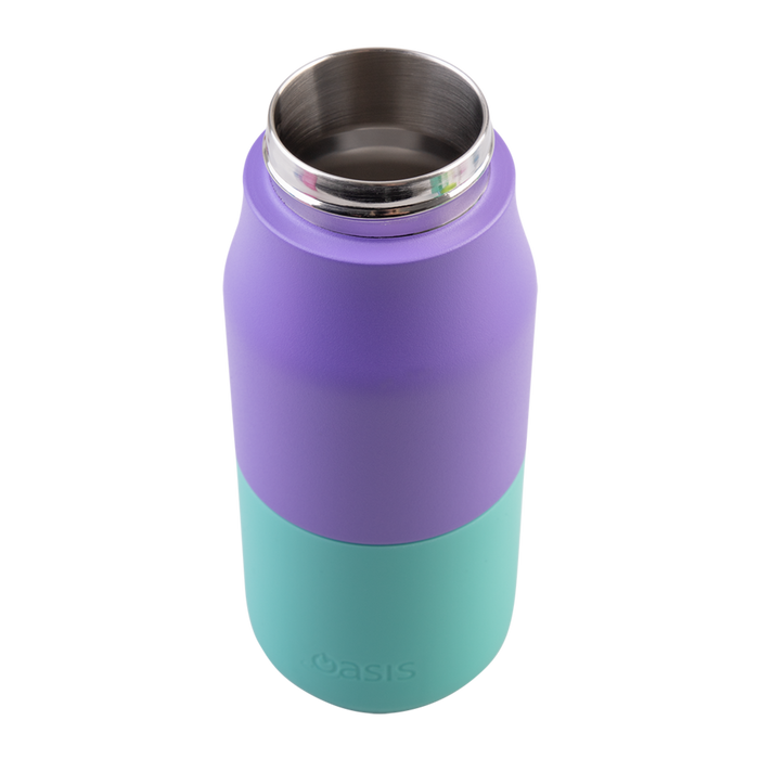 S/S D/WALL INS. DRINK BOTTLE W/SIPPER 400ML MERMAID PURPLE