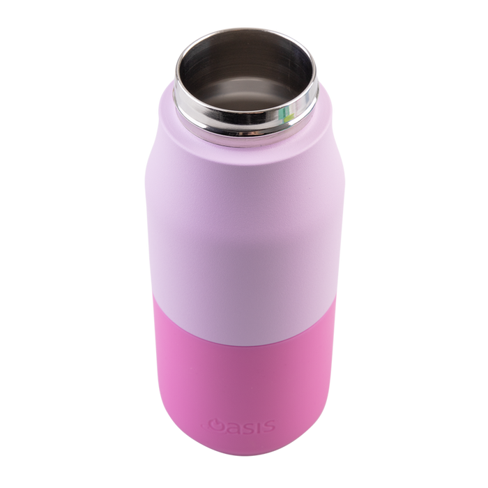 S/S D/WALL INS. DRINK BOTTLE W/SIPPER 400ML BUBBLEGUM PINK