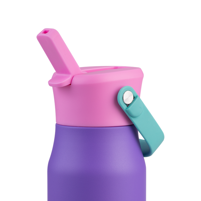 S/S D/WALL INS. DRINK BOTTLE W/SIPPER 400ML MERMAID PURPLE