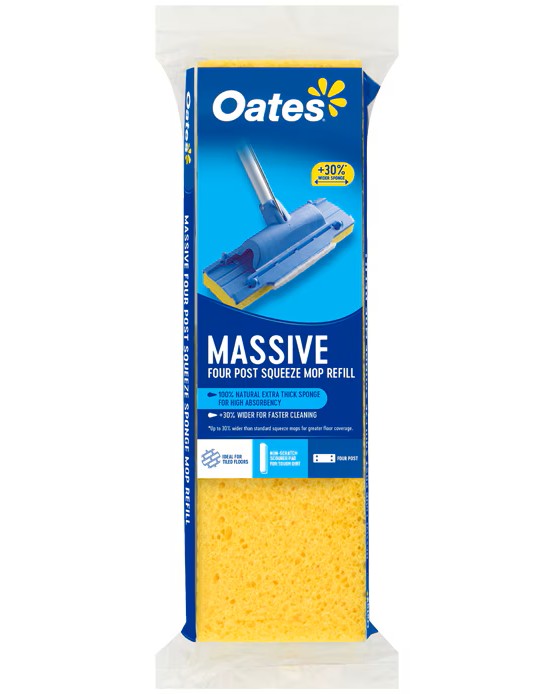Oates MS-100 Massive Four Post Squeeze Mop & Massive Squeeze Mop Refill