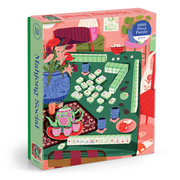 Galison Mahjong Social Puzzle - 1000pc Multi-Coloured