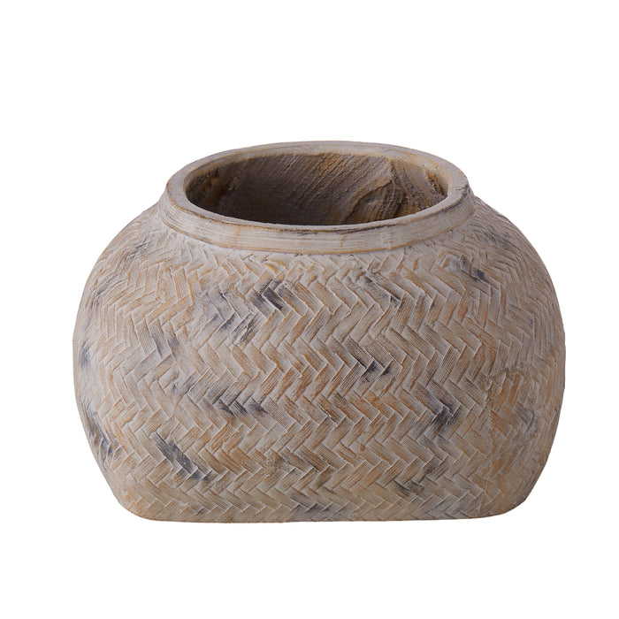 Rogue Distressed Cement Weave Vessel Multi-Coloured