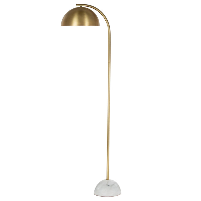 Amalfi Atticus Floor Lamp Brass & White