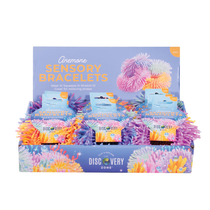 Discovery Zone Sensory Anemone Bracelets CDU 12pcs/4 Assorted