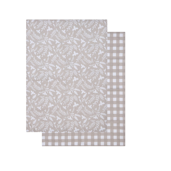 Davis & Waddell Wildflower & Hive Tea Towel 2pcs Set Multi-Coloured